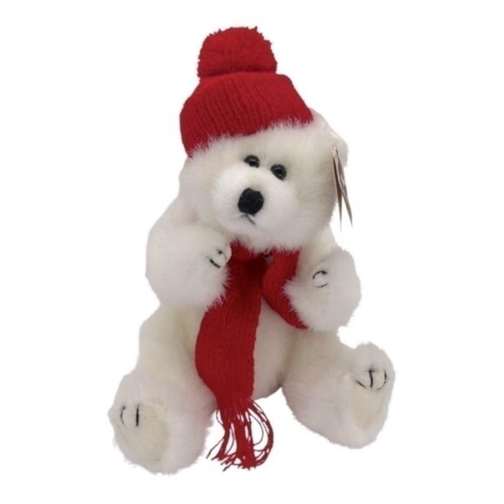 TY Attic Treasures Peppermint White Polar Bear 9.5" 1993 Holiday Collection NWT